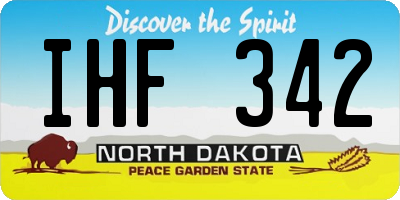 ND license plate IHF342