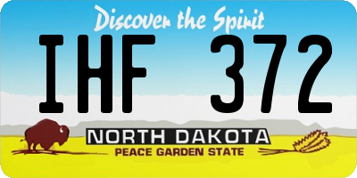 ND license plate IHF372