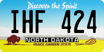 ND license plate IHF424
