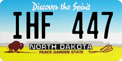 ND license plate IHF447