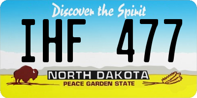 ND license plate IHF477