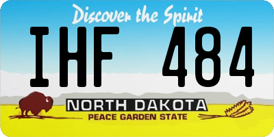 ND license plate IHF484