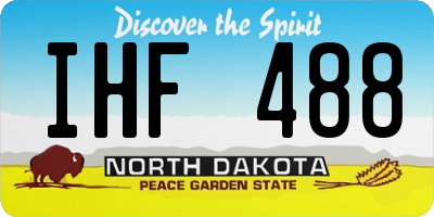 ND license plate IHF488