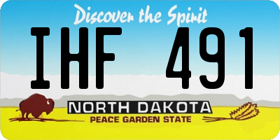 ND license plate IHF491