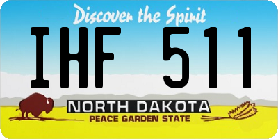 ND license plate IHF511