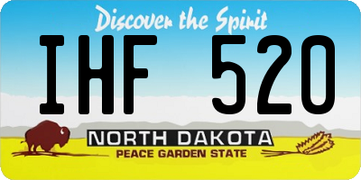 ND license plate IHF520