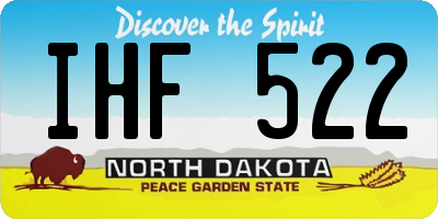 ND license plate IHF522