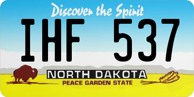 ND license plate IHF537