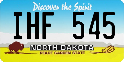 ND license plate IHF545
