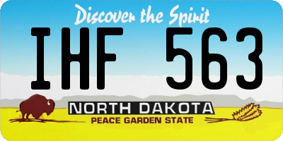 ND license plate IHF563