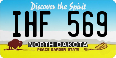 ND license plate IHF569