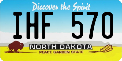 ND license plate IHF570