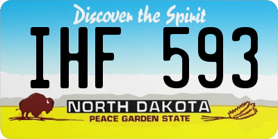 ND license plate IHF593