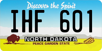 ND license plate IHF601