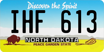 ND license plate IHF613