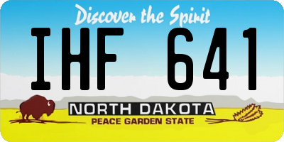 ND license plate IHF641