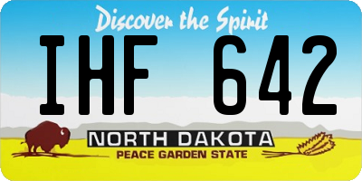 ND license plate IHF642