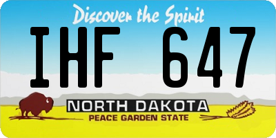 ND license plate IHF647