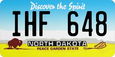 ND license plate IHF648
