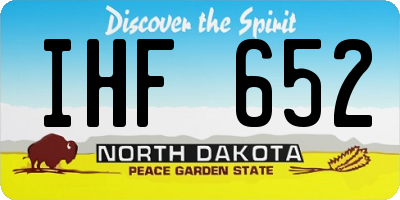 ND license plate IHF652