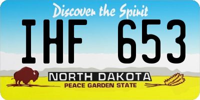 ND license plate IHF653