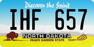 ND license plate IHF657