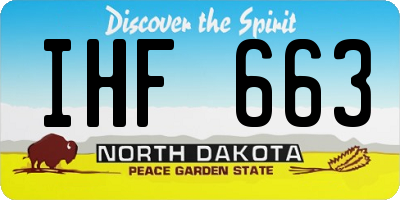 ND license plate IHF663