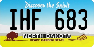 ND license plate IHF683
