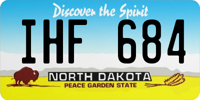 ND license plate IHF684