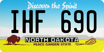 ND license plate IHF690