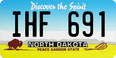 ND license plate IHF691