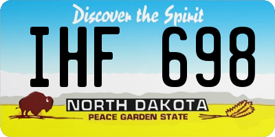 ND license plate IHF698