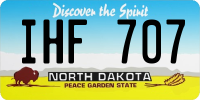 ND license plate IHF707
