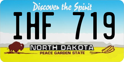 ND license plate IHF719
