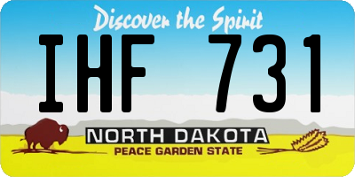 ND license plate IHF731