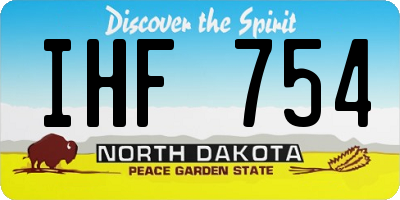 ND license plate IHF754