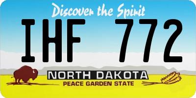 ND license plate IHF772