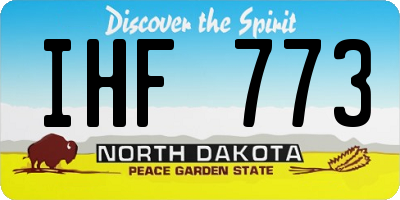 ND license plate IHF773