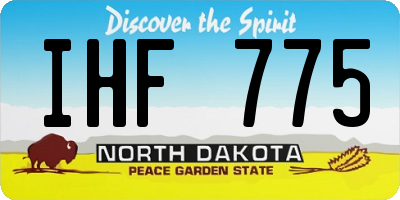 ND license plate IHF775