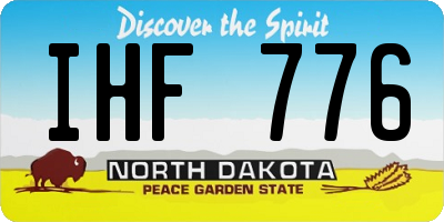 ND license plate IHF776