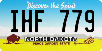 ND license plate IHF779