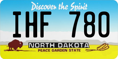 ND license plate IHF780