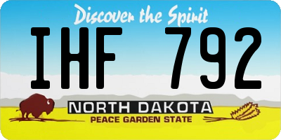 ND license plate IHF792