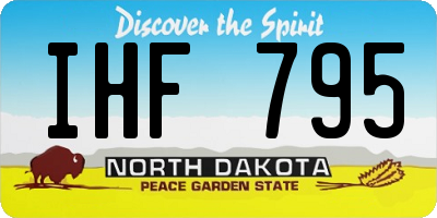 ND license plate IHF795