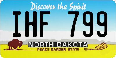 ND license plate IHF799