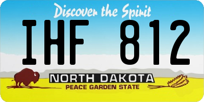ND license plate IHF812
