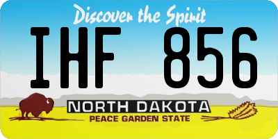 ND license plate IHF856