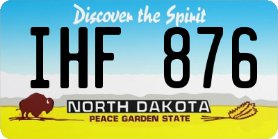 ND license plate IHF876