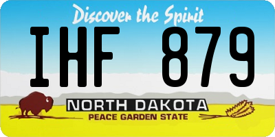 ND license plate IHF879