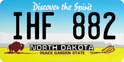 ND license plate IHF882